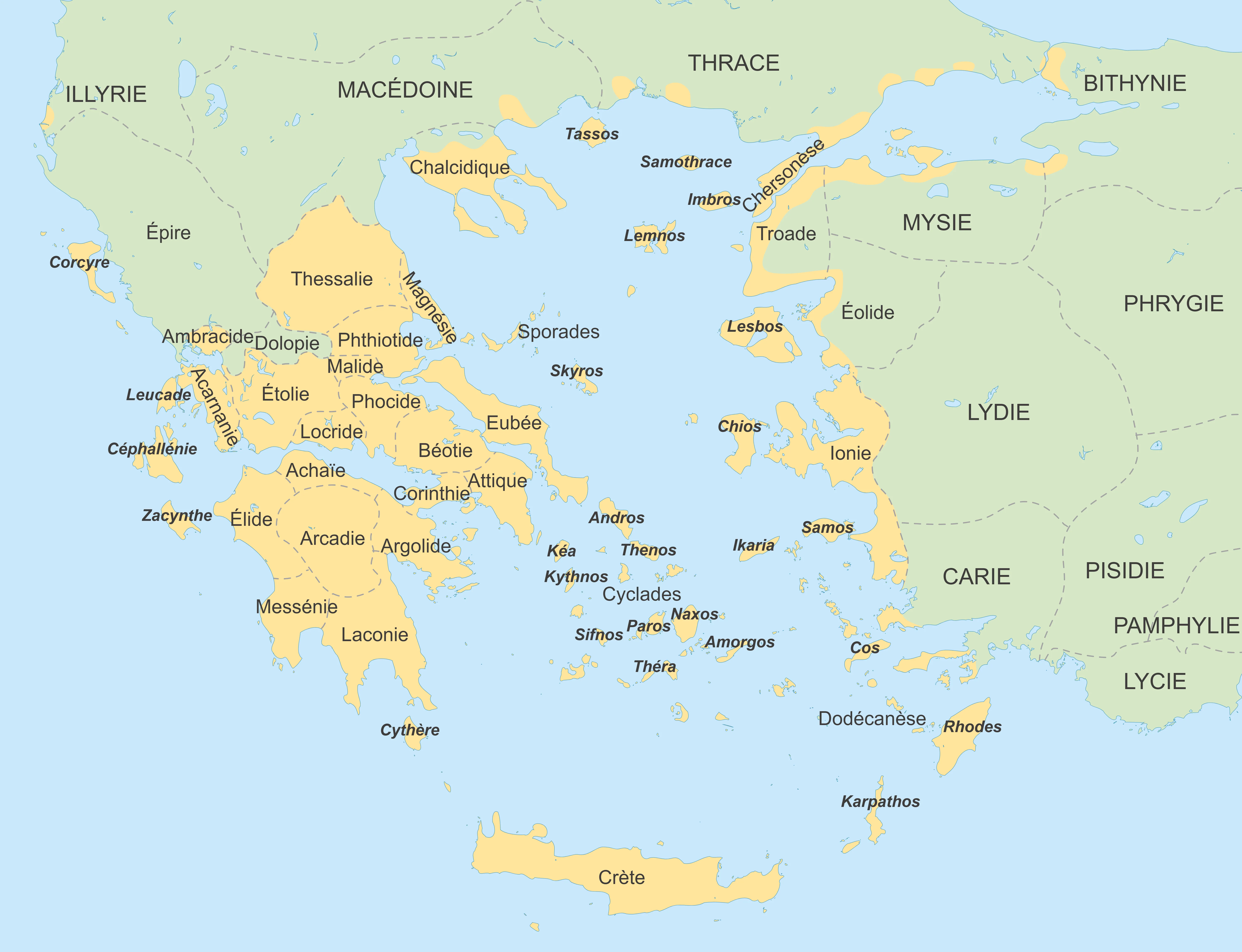 La Grèce antique (régions)