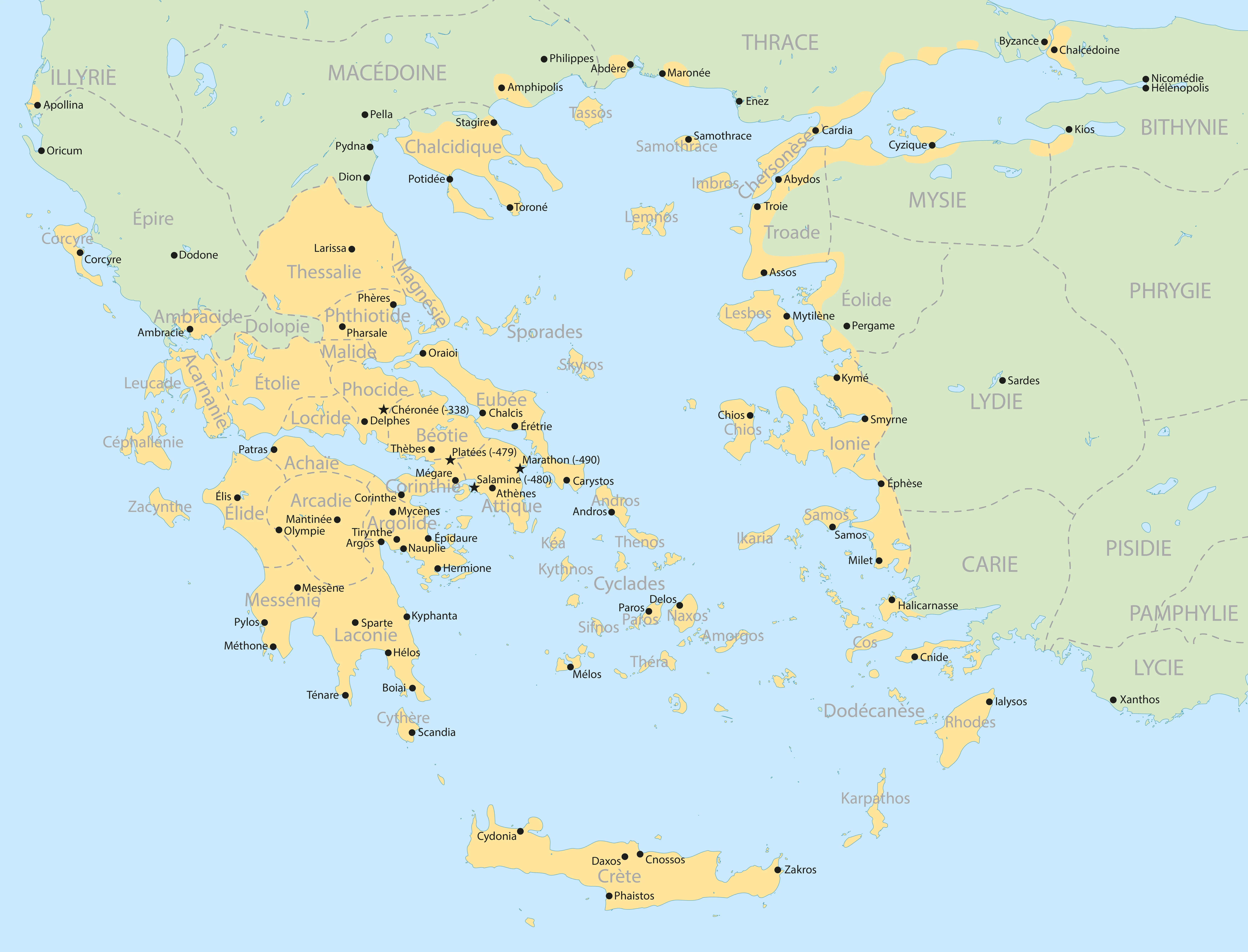 La Grèce antique (cités)